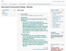 Tablet Screenshot of moodle.brunswickcc.edu